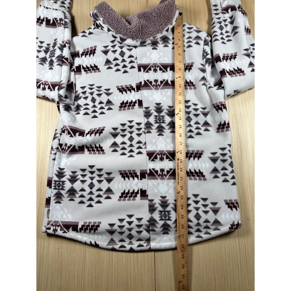 Avalanche Outdoor Supply Sweatshirt Womens M White Aztec Print Fleece Cowl Neck‎ - Picture 6 of 7